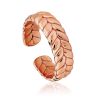 Spikelet Motif Rose Gold Plated Ring The Liquid, Ring Size: Adjustable, image 