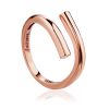 Trendy Rose Gold-Plated Ring The ICONIC, Ring Size: Adjustable, image 