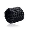 Wide Black Beaded Ring The Link, Ring Size: 5 / 15.5, image 