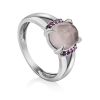 Ultra Feminine Pink Quartz Ring, Ring Size: 7 / 17.5, image 