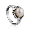 Contemporary Design Pearl Ring, Ring Size: 6.5 / 17, image 
