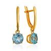 Classy Blue Topaz Dangle Earrings, image 