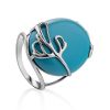 Gorgeous Synthetic Turquoise Cocktail Ring, Ring Size: 8.5 / 18.5, image 