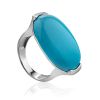 Contemporary Design Blue Stone Ring, Ring Size: 8 / 18, image 