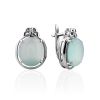 Mint Colored Chalcedony Earrings, image 
