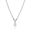 Classy Pearl Necklace With Crystals, image 