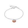 Chain Bracelet With Luminous Amber Charm, Length: 17, image 
