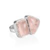 Gorgeous Pink Quartz Cocktail Ring The Bella Terra, Ring Size: Adjustable, image 