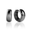 Minimalist Blackened Silver Hoop Earrings The ICONIC, image 