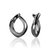 Blackened Silver Hoop Earrings The ICONIC, image 