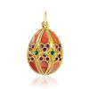 Fabulous Enamel Egg-Shaped Pendant With Multicolor Crystals The Romanov, image 