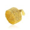 Stunning Golden Colored Beaded Ring The Link, Ring Size: 8 / 18, image 