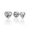 Cut Out Design Heart Shaped Stud Earrings, image 