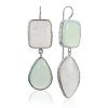 Boho Chic Style Mix Stone Asymmetric Earrings The Bella Terra, image 