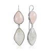 Mismatched Earrings With Quartz And Natrolite The Bella Terra, image 