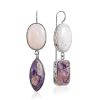 Asymmetric Design Charoite Earrings The Bella Terra, image 