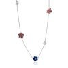 Ultra Feminine Necklace With Enamel Flowers, image 