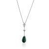 Classy Malachite Y-Necklace, Length: 55, image 