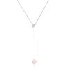Ultra Feminine Y-Necklace With Quartz Pendant, Length: 45, image 