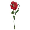 Colorful Poppy Flower Enamel Brooch, image 