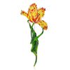 Fabulous Tulip Flower Enamel Brooch, image 