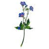 Geranium Flower Enamel Brooch, image 