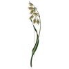 Refined Canary Grass Motif Enamel Brooch, image 