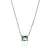 Trendy Chain Necklace With Bright Green Crystal, image 