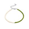 Green Spinel And Pearl Beaded Bracelet The Link, image 