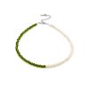 Designer Anklet With Pearl And Green Spinel The Link, image 