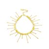 Safari Style Amber Beaded Bracelet With Gilded Chains The Palazzo, image 