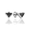 Shimmering Black Diamond Stud Earrings, image 