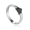 Geometric Design Black Diamond Ring, Ring Size: 6 / 16.5, image 