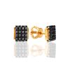 Square Diamond Stud Earrings, image 