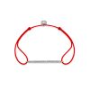 Stylish Red Lace Friendship Bracelet With Silver Charm, image 