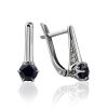 Refined Black Corundum Earrings, image 