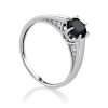 Black Corundum Ring, Ring Size: 6 / 16.5, image 