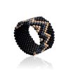 Zigzag Ornament Beaded Ring The Link, Ring Size: 5.5 / 16, image 