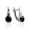 Bold Black Corundum Earrings, image 