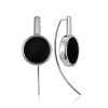 Designer Black Amber Threader Earrings The Palazzo, image 