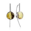 Voluminous Green Amber Threader Earrings The Palazzo, image 