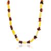 Two-Toned Amber Beaded Necklace, image 
