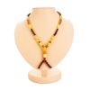 Multicolor Amber Ball Beaded Necklace With Pendant, image 