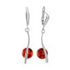 Drop Amber Earrings In Sterling Silver The Leia, image 