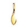 Honey Amber Pendant In Gold-Plated Silver The Adagio, image 