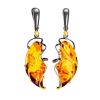 Handcrafted Amber Earrings In Gold-Plated Silver The Rialto, image 