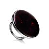 Cocktail Amber Ring In Sterling Silver The Monaco, Ring Size: 6.5 / 17, image 