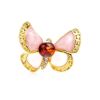 Enamel Butterfly Brooch With Amber And Crystals The Beoluna, image 