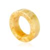 Engraved Amber Band Ring The Magma, Ring Size: 6.5 / 17, image 