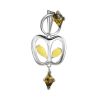 Sweet Amber Apple Pendant In Sterling Silver The Confiture, image 